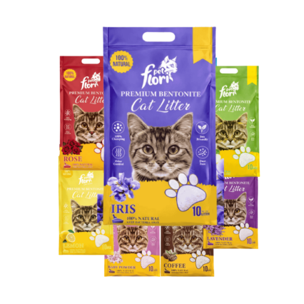 Flori Pet Premium Bentonite Cat Litter – 10 Ltr